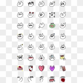 うさ まる 絵文字 秋冬, HD Png Download - emoji stickers png