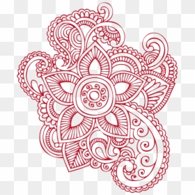 Tattoo Paisley Henna Mehndi Free Hq Image Clipart - Drawings Of Flowers Pattern, HD Png Download - paisley pattern png