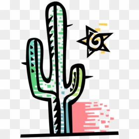 Desert Cactus Plant Image Illustration Of Vegetation, HD Png Download - desert cactus png