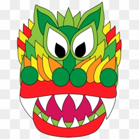 Chinese New Year Dragon And Lantern Coloring Sheets, HD Png Download - dragon face png