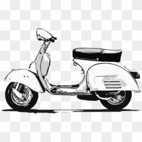 Scooter, Motorcycle, Transparent Png Image & Clipart - Vespa Clipart, Png Download - motorcycle clipart png