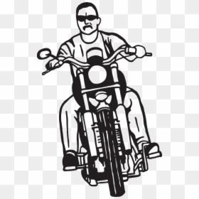 Drawing Motorcycle Chopper - Motorbike Chopper Clipart, HD Png Download - motorcycle clipart png