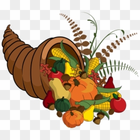 Cornucopia Thanksgiving Clip Art Cliparts Transparent - Transparent Background Thanksgiving Clipart, HD Png Download - thanksgiving transparent png