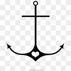 Anchor Drawing Coloring Book Clip Art - Love With Anchor Transparent, HD Png Download - anchor clipart png
