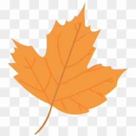Fall Leaf Clipart - Orange Fall Leaf Clipart, HD Png Download - fall leaf clip art png