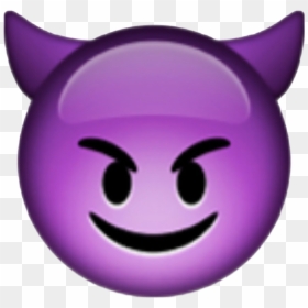 Emoji Devil Smiley Angel - Emoji Purple Devil, HD Png Download - nails emoji png
