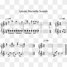 Iphone Marimba Sounds Sheet Music For Percussion Musescore - Meme Sheet Music For Marimba, HD Png Download - marimba png