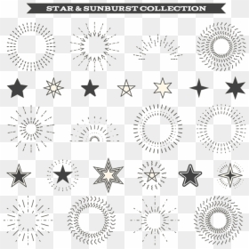 Sunburst Black And White Clip Art - Vector Graphics, HD Png Download - sunburst vector png