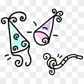 Vector Illustration Of Celebration Party Hats And Noisemaker, HD Png Download - party hats png