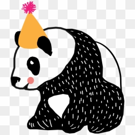 Panda With Birthday Hat, HD Png Download - party hats png