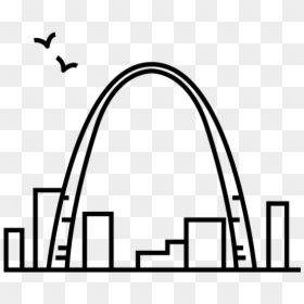 Landmark Rubber Stamps Stampmore - St Louis Arch Transparent, HD Png Download - gateway arch png