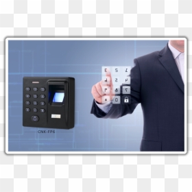 /access Control Security System - Hombre De Seguridad Abriendo La Puerta, HD Png Download - biometric devices png