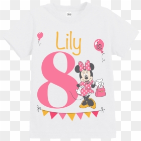Camiseta Con Minnie Mouse Para Cumpleaños, HD Png Download - minnie mouse birthday png