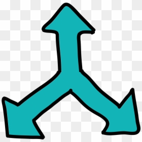 Arrow Up Left Right Icon - Flecha De 3 Puntas, HD Png Download - left right arrow png