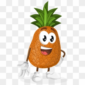 Cartoon Character Fruit, HD Png Download - pineapple png