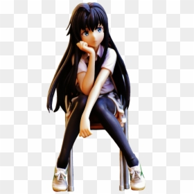 Anime Girl Sitting Png, Transparent Png - anime png