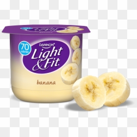 Light And Fit Yogurt, HD Png Download - banana png