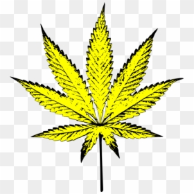 Yellow Pot Leaf Transparent Background, HD Png Download - weed png