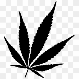 Marijuana Leaf Vector Black, HD Png Download - weed png
