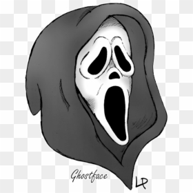 Easy Ghostface Drawing, HD Png Download - ghost png