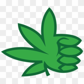 Weed Leaf Thumbs Up, HD Png Download - weed png