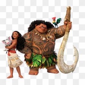 Moana Maui Pua And Hei Hei, HD Png Download - moana png