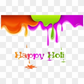 Happy Holi Text Png, Transparent Png - holi png