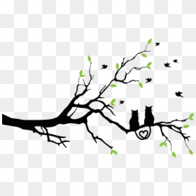 Tree Branch, HD Png Download - birds png