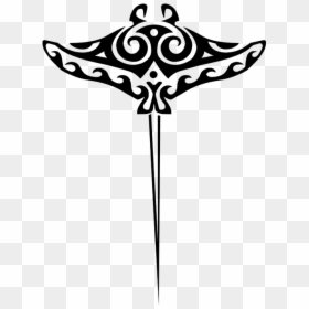 Tribal Manta Ray Tattoo, HD Png Download - moana png