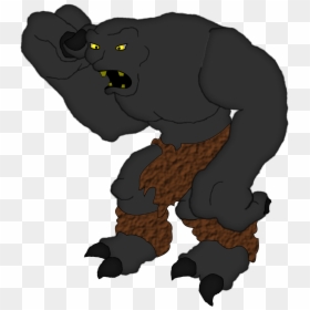 Monster Black Cartoon Png, Transparent Png - troll face png