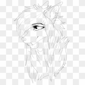 Line Art, HD Png Download - wolf png