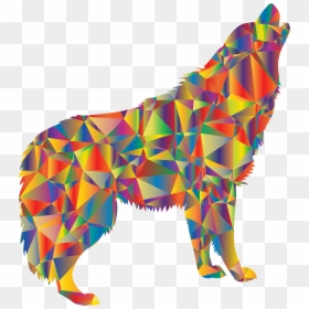 Colorful Wolf Transparent, HD Png Download - wolf png