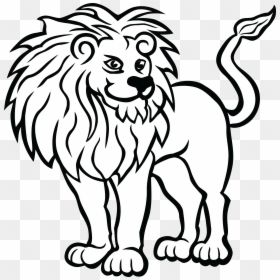 Clip Art Lion Black And White, HD Png Download - lion png