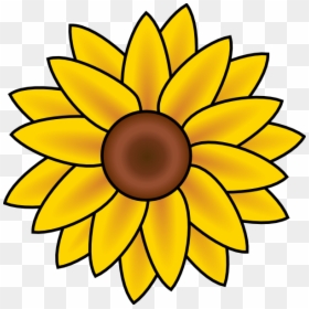 Outline Sunflower Drawings Easy, HD Png Download - sunflower png