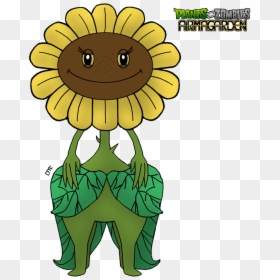 Sunflower Plant Vs Zombie Drawing, HD Png Download - sunflower png