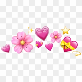 Heart Crown Emoji Transparent, HD Png Download - flower crown png