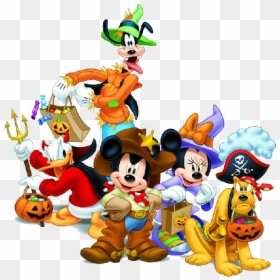 Cartoon Disney Characters Halloween, HD Png Download - mickey mouse png