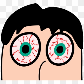 Tired Red Eyes Cartoon, HD Png Download - eyes png
