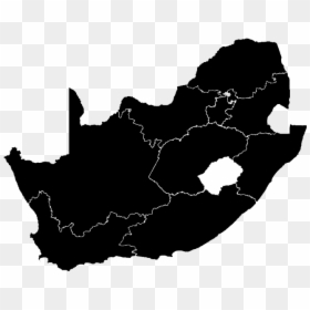 South Africa Black Map, HD Png Download - rock png