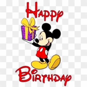 Disney Characters Happy Birthday, HD Png Download - mickey mouse png