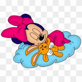 Sleeping Minnie Mouse Cartoon, HD Png Download - mickey mouse png