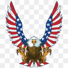 Bald Eagle American Flag Talons, HD Png Download - eagle png