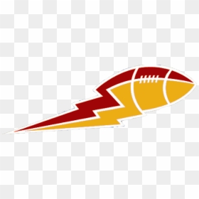 Red And Gold Football, HD Png Download - lightning bolt png