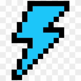 Minecraft Lightning Pixel Art, HD Png Download - lightning bolt png