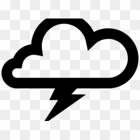Cloud With Thunder Clipart, HD Png Download - lightning bolt png