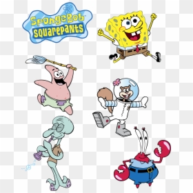 Spongebob All Characters Png, Transparent Png - spongebob png