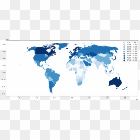 Choropleth Map Of The World, HD Png Download - world map png