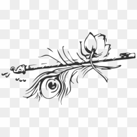 Sketches Of Krishna Flute, HD Png Download - krishna flute png