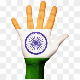 Indian Flag Hand Png, Transparent Png - tiranga png