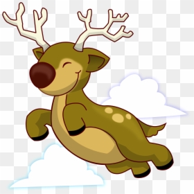 Flying Reindeer, HD Png Download - reindeer png